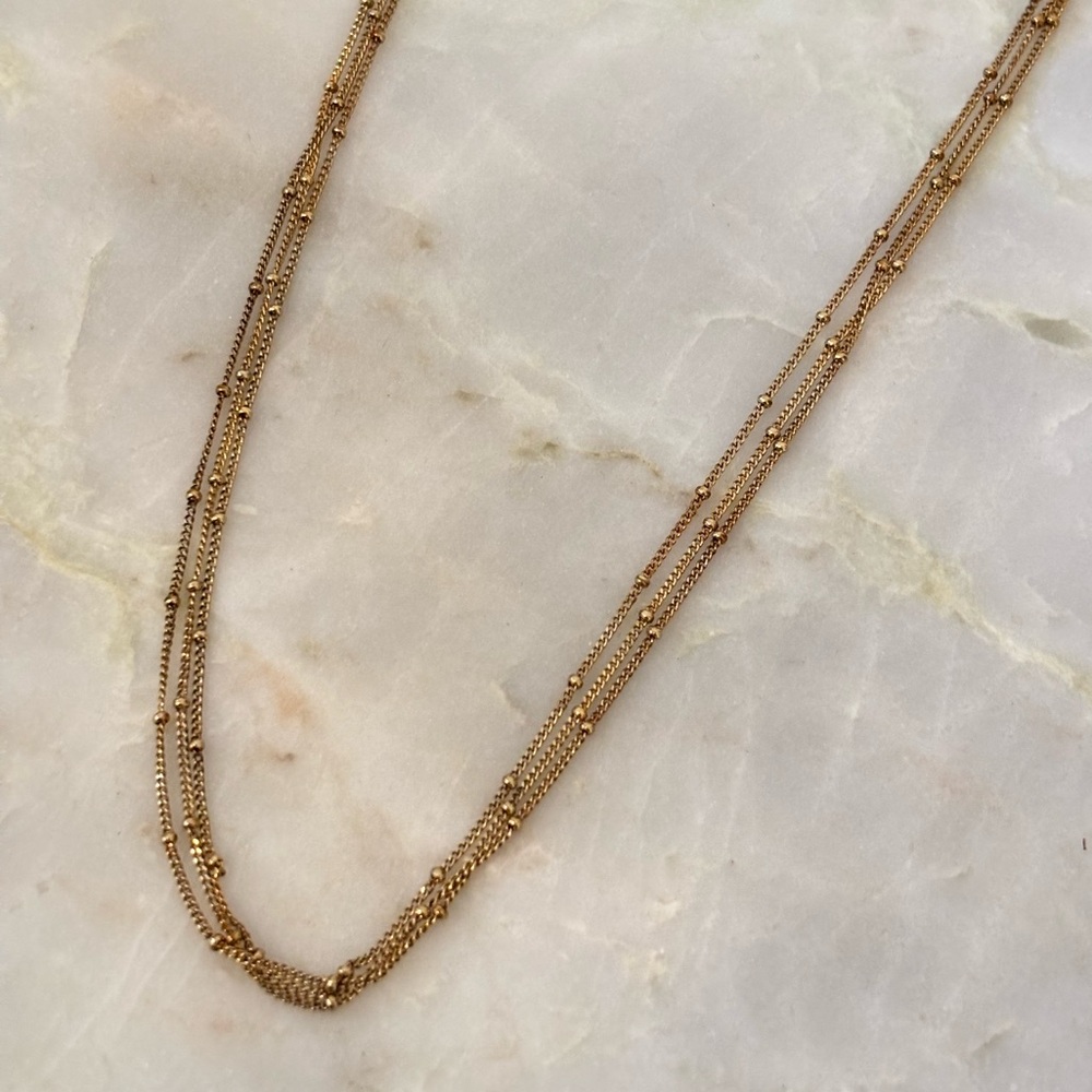 Mejuri 3-Strand Gold Necklace